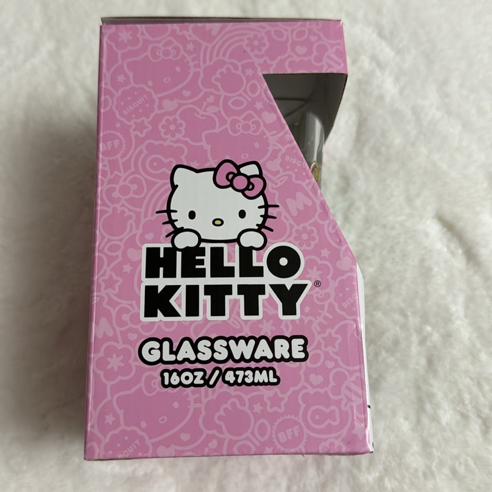 Hello Kitty Halloween Glitter Glassware Cup NEW Tik Tok 16oz Sparkle Glass - Picture 5 of 9